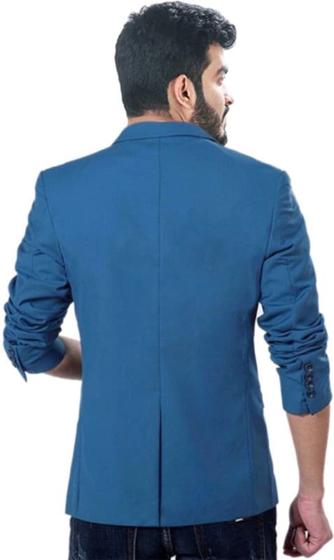 Men Solid Single Breasted Formal Blazer - View 2