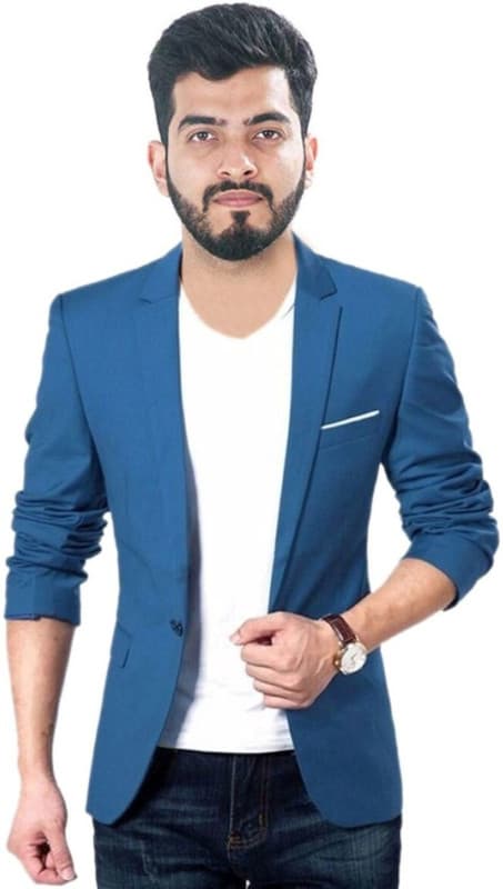 Men Solid Single Breasted Formal Blazer