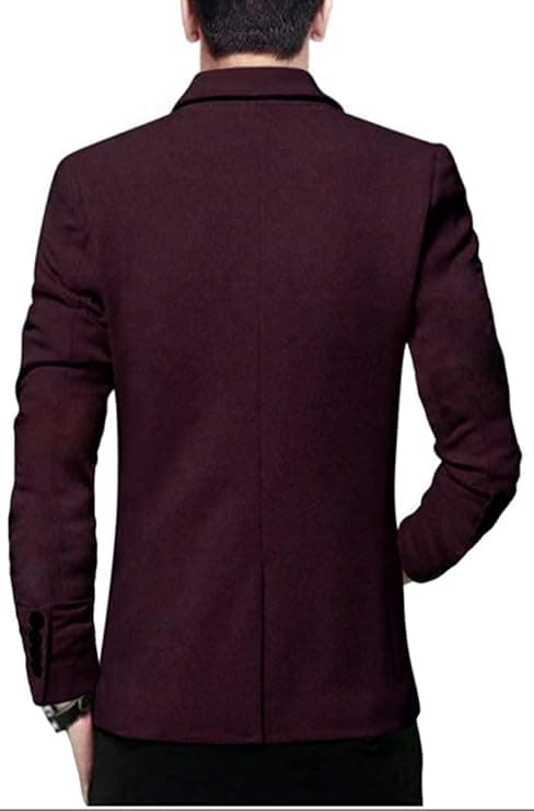 Worsted Blazer For Men Purple Color - View 2