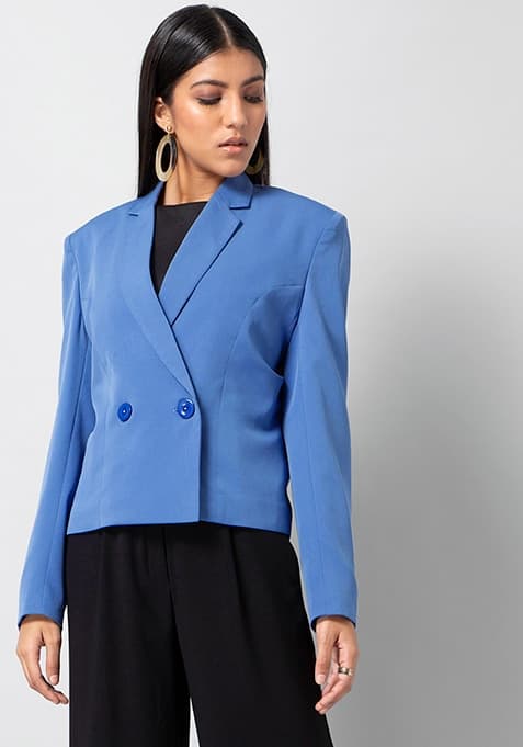 Blue Double Breasted Blazer