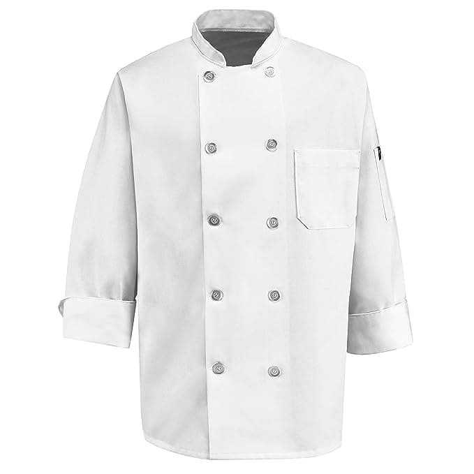 Chef Designs Men’s Ten Pearl Button Chef Coat